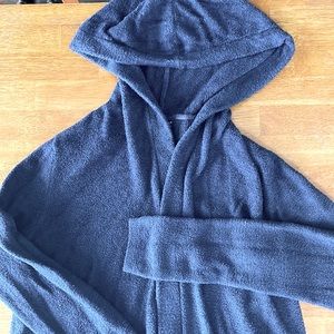 Barefoot dreams, extra small/small, hooded, open cardigan
